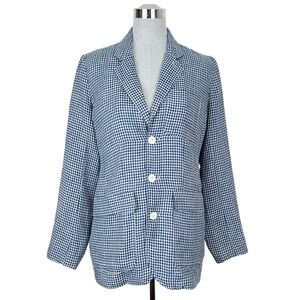 Alex Mill Suitish Blazer Jacket Women's XS Gingham Blue White Checkered Spring